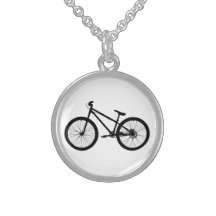 Black Vintage Mountain Bike Necklace
