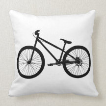 Black Vintage Mountain Bike Pillow
