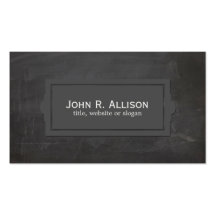 Black Vintage Rustic Plaque Style Business Card Template