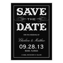 BLACK VINTAGE | SAVE THE DATE ANNOUNCEMENT