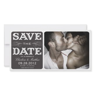 BLACK VINTAGE | SAVE THE DATE ANNOUNCEMENT photocard