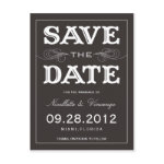 BLACK VINTAGE | SAVE THE DATE ANNOUNCEMENT POSTCARDS