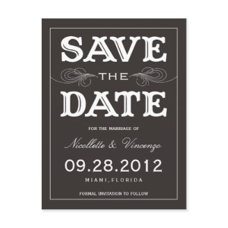 BLACK VINTAGE | SAVE THE DATE ANNOUNCEMENT POSTCARDS