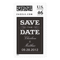 BLACK VINTAGE | SAVE THE DATE POSTAGE