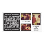 Black Vintage Save the Date Typography Photo Card