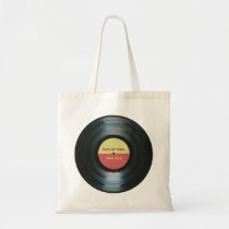 Black Vinyl Music Record Label Canvas Tote Bag at Zazzle