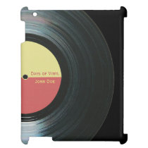 Black Vinyl Record With Label iPad Case at Zazzle
