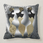 Black Vogue In Gold pillows