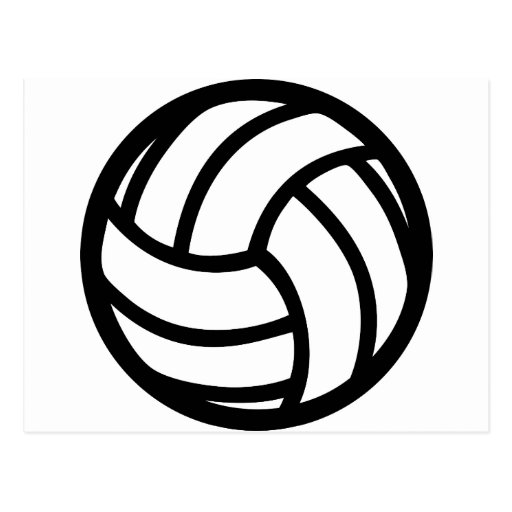 black Volleyball Icon Postcard