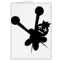 black voodoo doll needles torture cards