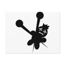 black voodoo doll needles torture postcards by Tomaniac black voodoo doll needles torture postcards