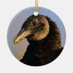 black vulture face christmas tree ornament