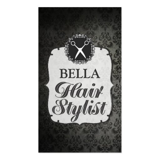Black Wallpaper Hair Stylist Appointment Cards Business Card
