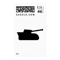 black war tank icon postage