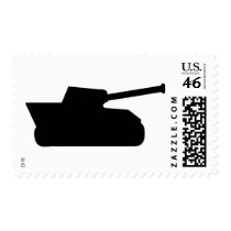 black war tank icon postage