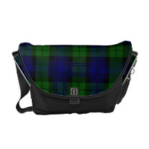 Black Watch Plaid Messenger Bag