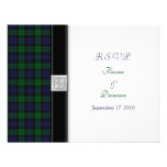 Black Watch Tartan Celtic Response Card Custom Invites
