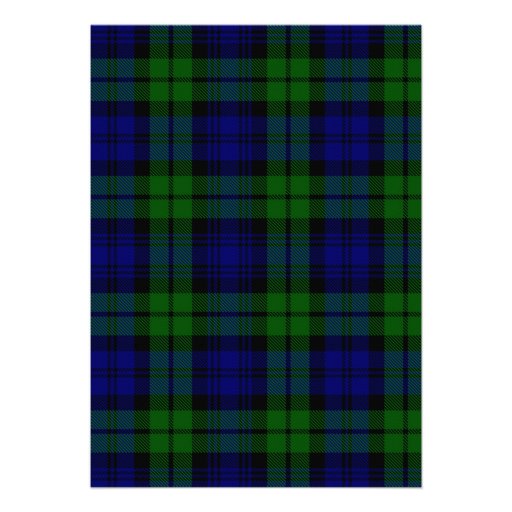 Black Watch Tartan Plaid Wedding Personalized Announcement