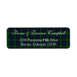 Black Watch Tartan Return Address Label