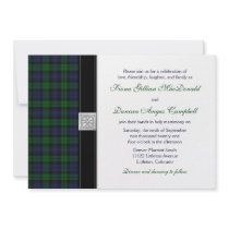 Black Watch Tartan Wedding Invitation