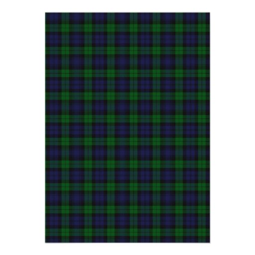 Black Watch Tartan Wedding Invitation