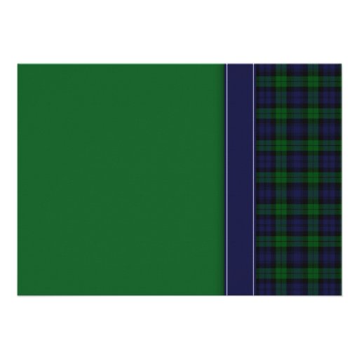 Black Watch Tartan Wedding Invitation