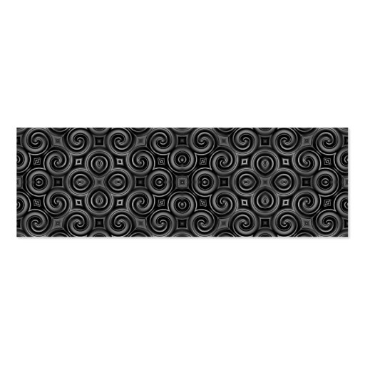 Black Waves Small Business Card Template (back side)