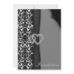 black wedding invitation