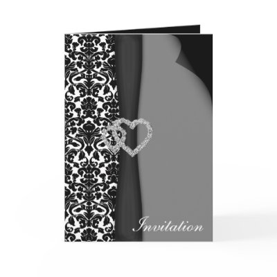 Black wedding Invitations Card