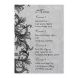 black wedding menu announcements