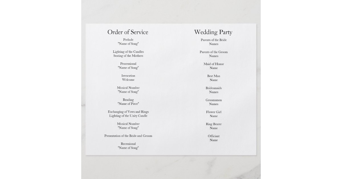 Black Wedding Order Of Service 66