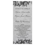 black Wedding program Custom Rack Card