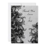black wedding ThankYou Cards Personalized Invitation