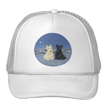 Black & Wheaten Scottish Terriers Winter Trucker Hats