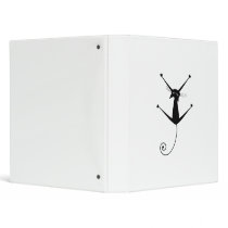 Black Whimsy Kitty 10 Binder