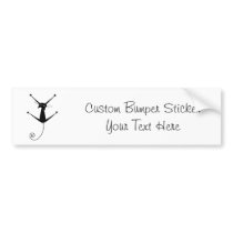Black Whimsy Kitty 10 Bumper Sticker