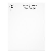 Black Whimsy Kitty 10 Customized Letterhead