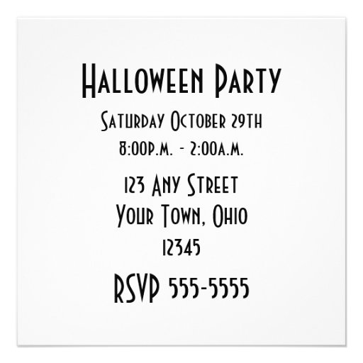 Black Whimsy Kitty 10 Invitation