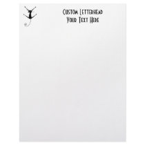 Black Whimsy Kitty 10 Customized Letterhead