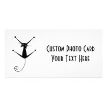 Black Whimsy Kitty 10 Photo Card Template