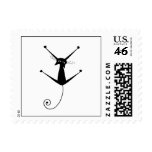 Black Whimsy Kitty 10 Postage Stamps