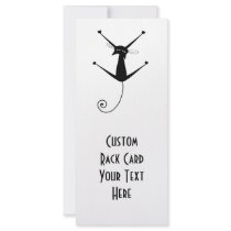 Black Whimsy Kitty 10 Rack Cards