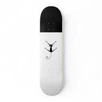 Black Whimsy Kitty 10 Skate Board