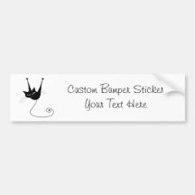 Black Whimsy Kitty 1 Bumper Stickers