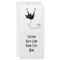 Black Whimsy Kitty 1 Rack Card Template