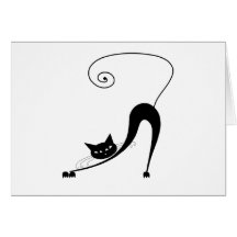 Black Whimsy Kitty 2 Card