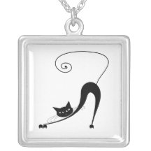 Black Whimsy Kitty 2 Custom Jewelry