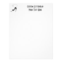 Black Whimsy Kitty 2 Customized Letterhead