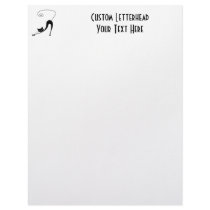 Black Whimsy Kitty 2 Customized Letterhead