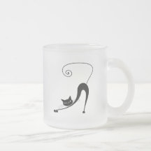 Black Whimsy Kitty 2 Mug